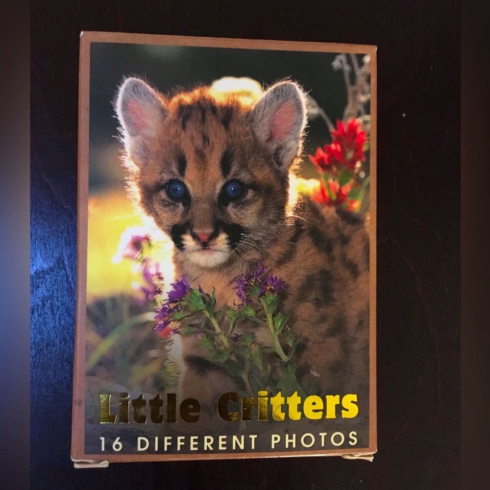 Collectible mini playing cards with baby critters, new in wrapping